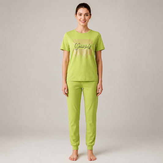 Lime Green Shirt Trouser Set – Soft, Comfortable & Relaxed Fit | Haya Secrets