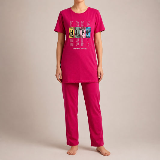 Pink Long Shirt Trouser Set Soft, Comfortable & Relaxed Fit | Haya Secrets