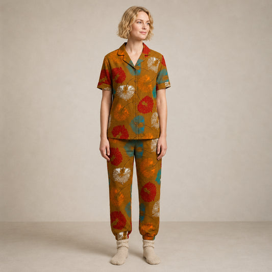 Printed Arabic Night Suit Set Stylish, Comfortable & Everyday Lounge Wear | Haya Secrets