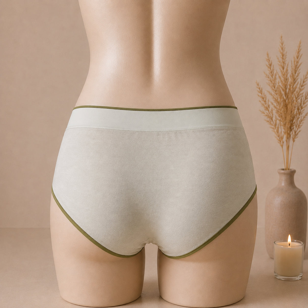 Women's High-Waist Cotton Brief Panty – Soft Full Coverage Everyday Comfort