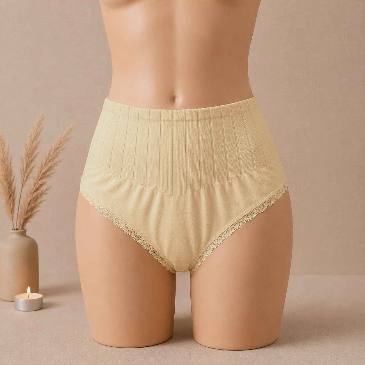 Tummy Control Belly Shaper Instant Slim Look & Seamless Fit Beige