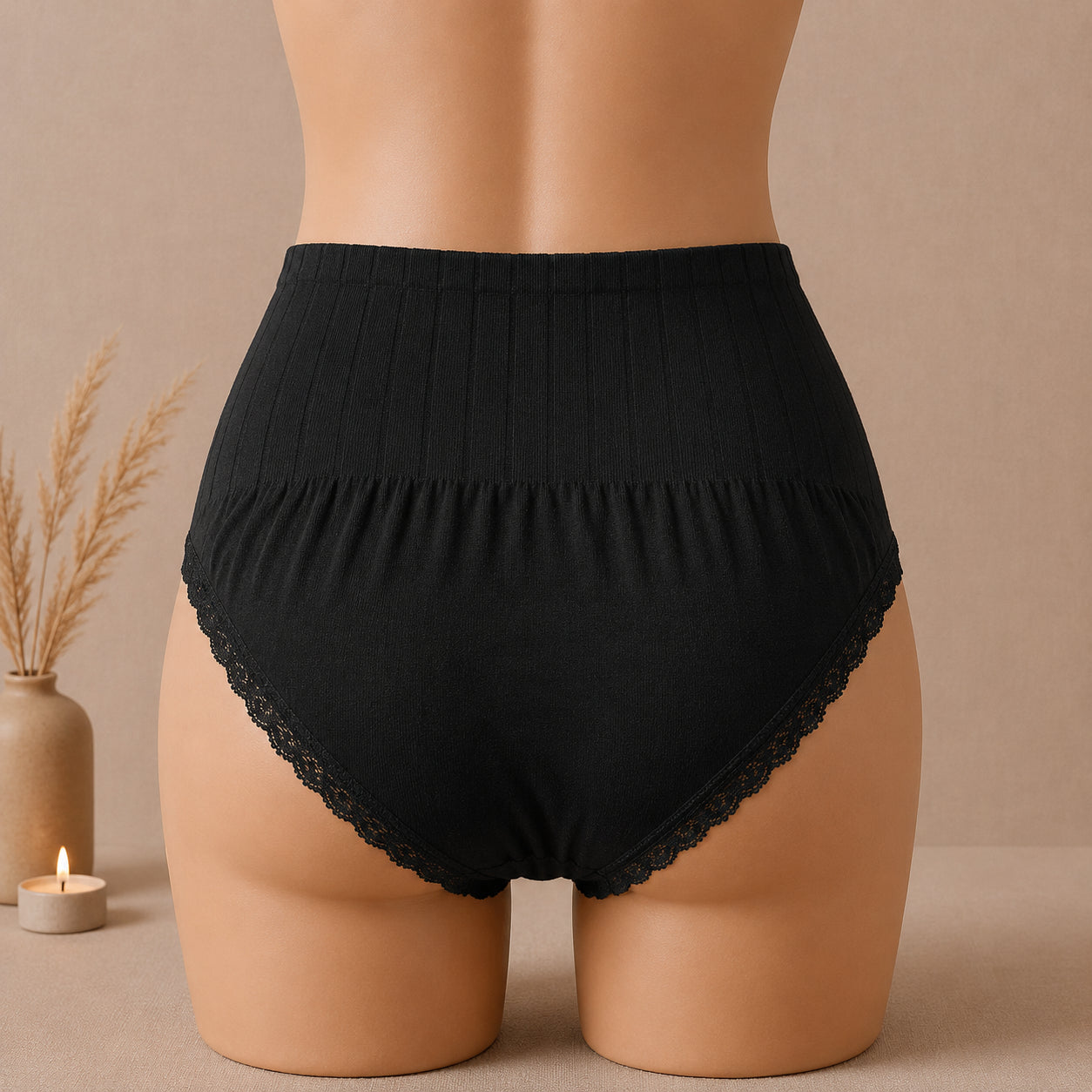 Tummy Control Belly Shaper Instant Slim Look & Seamless Fit Black