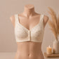 Blossom Comfort Front Open Cotton Bra – Soft Beige | Haya Secrets
