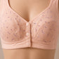 Blossom Comfort Front Open Cotton Bra – Soft Pink | Haya Secrets