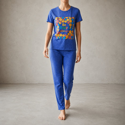 Blue Shirt Trouser Set – Soft, Comfortable & Relaxed Fit | Haya Secrets