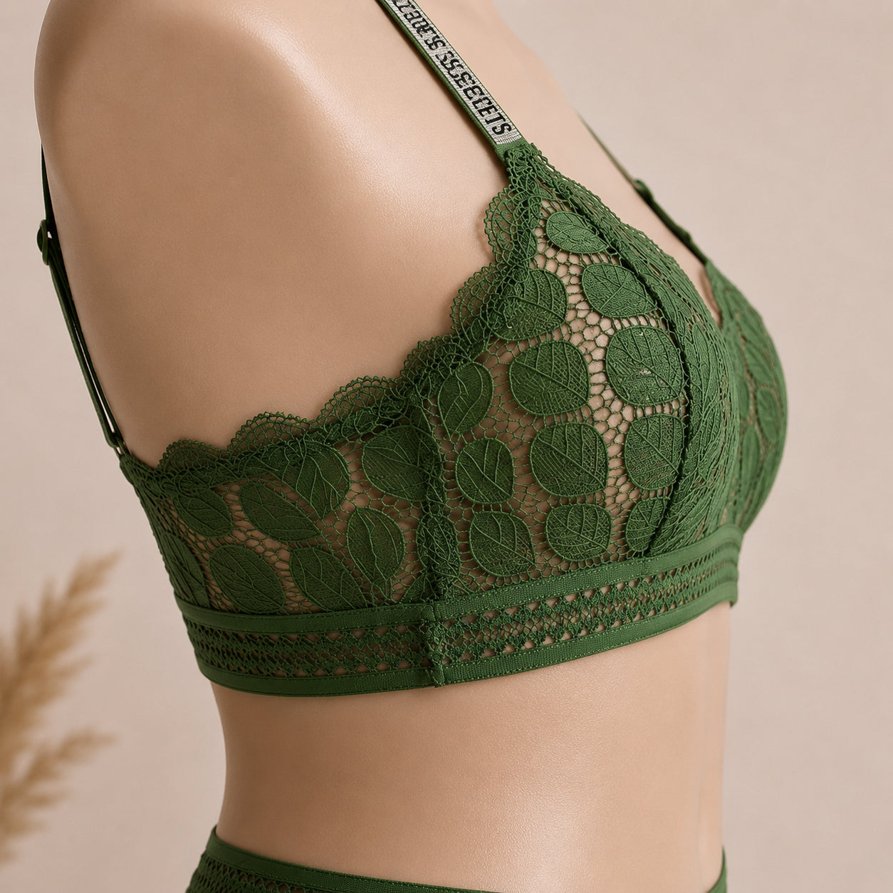 Classic Lace Wire-Free Bra & Panty Set – Elegant, Soft & All-Day Comfort | Haya Secrets