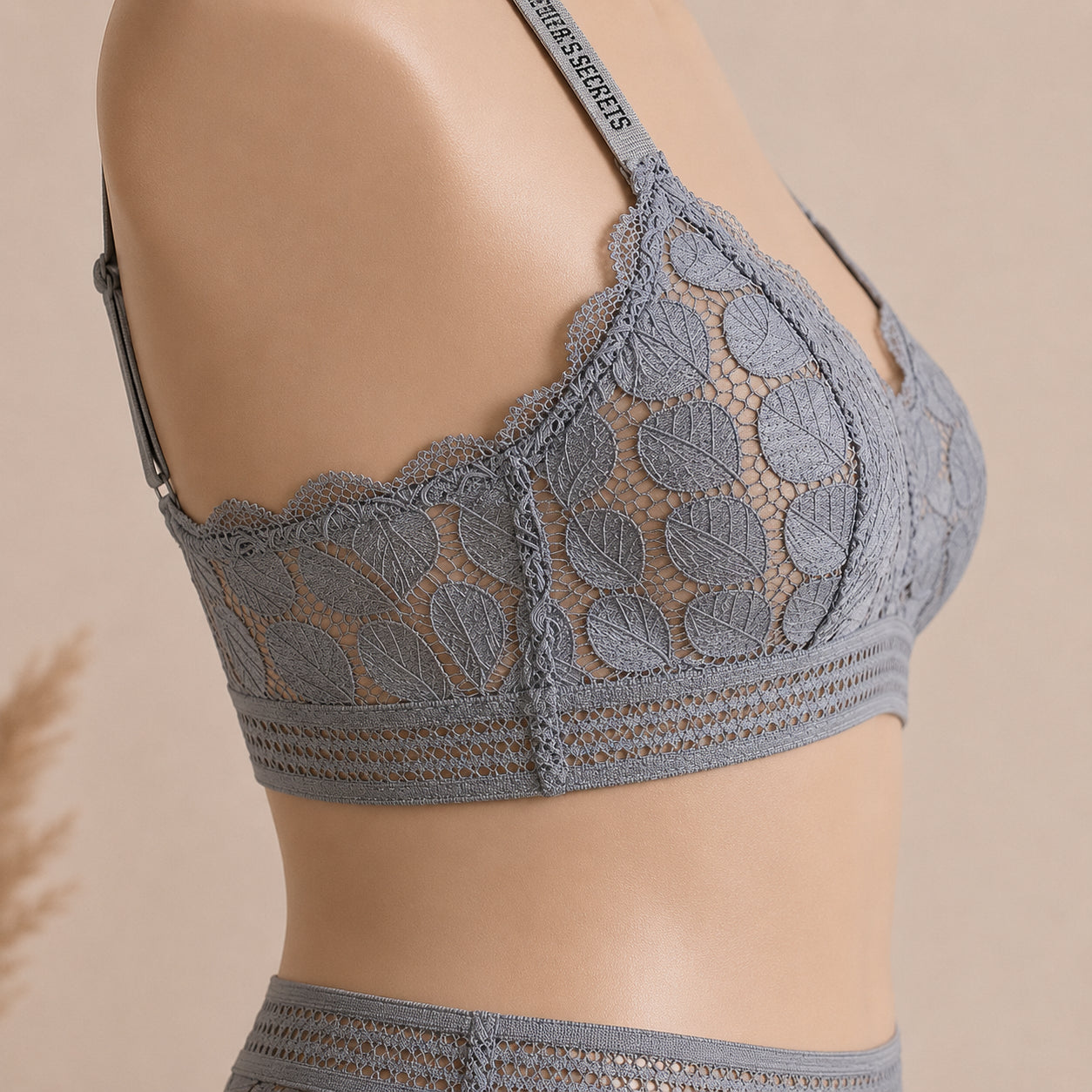 Classic Lace Wire-Free Bra & Panty Set – Elegant, Soft & All-Day Comfort | Haya Secrets