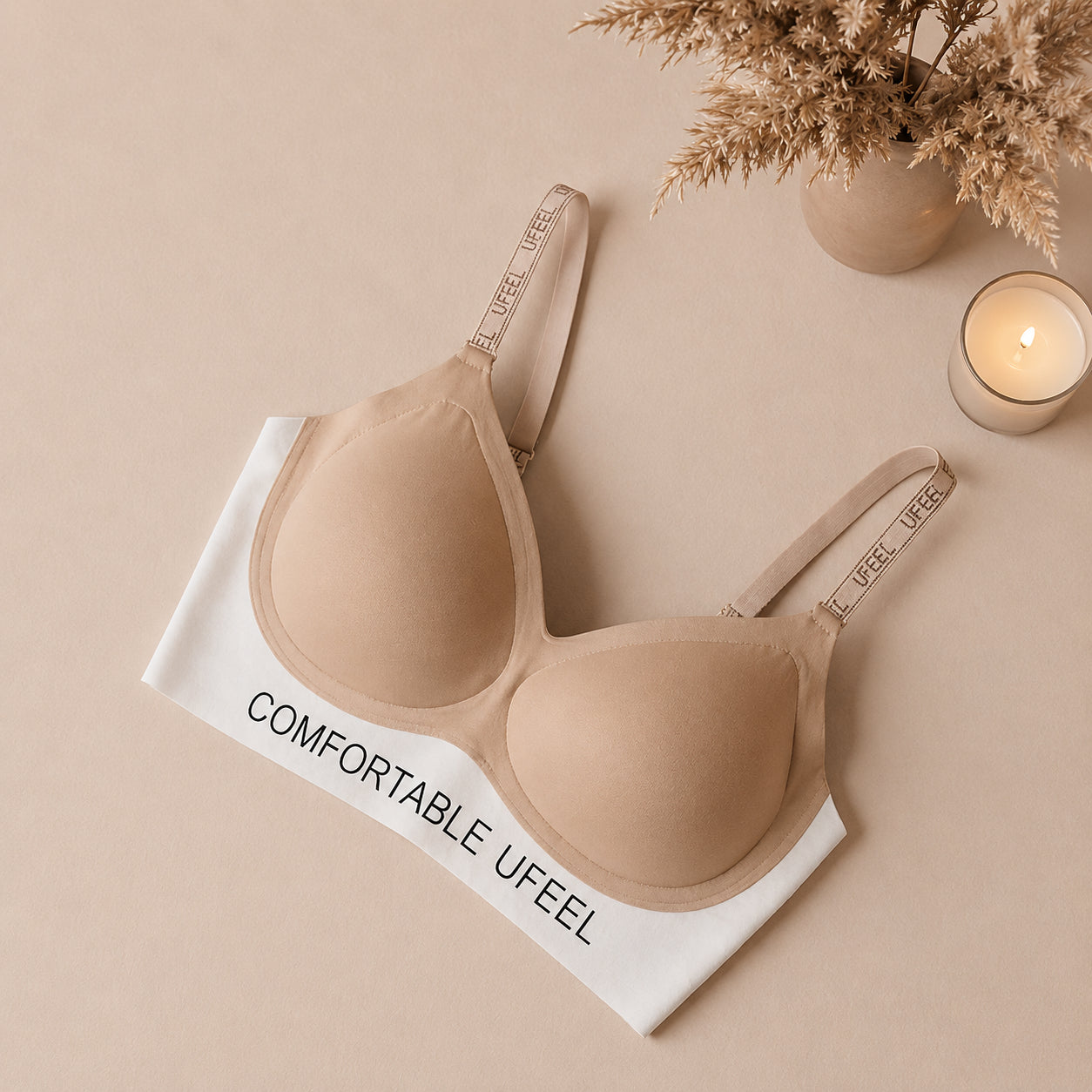 Comfortable Padded Sports Bra – Wireless Soft Support for Everyday Wear | Haya Secrets