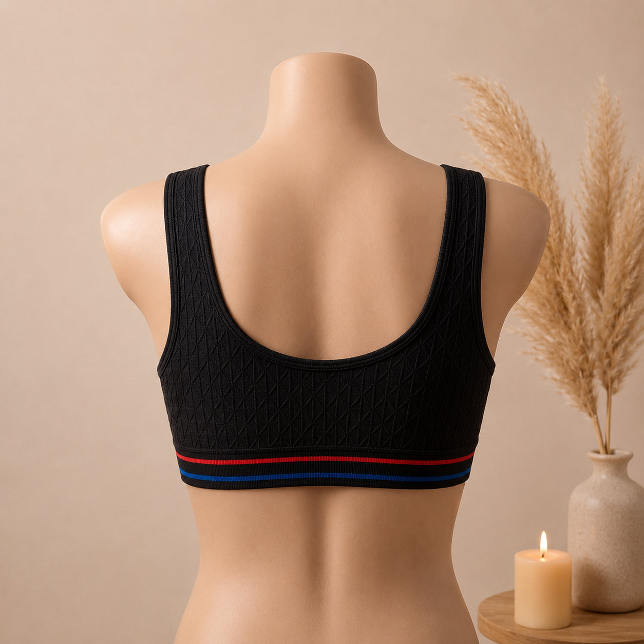 FlexFit Seamless Sports Bra – Supportive Wireless Active Comfort | Haya Secrets