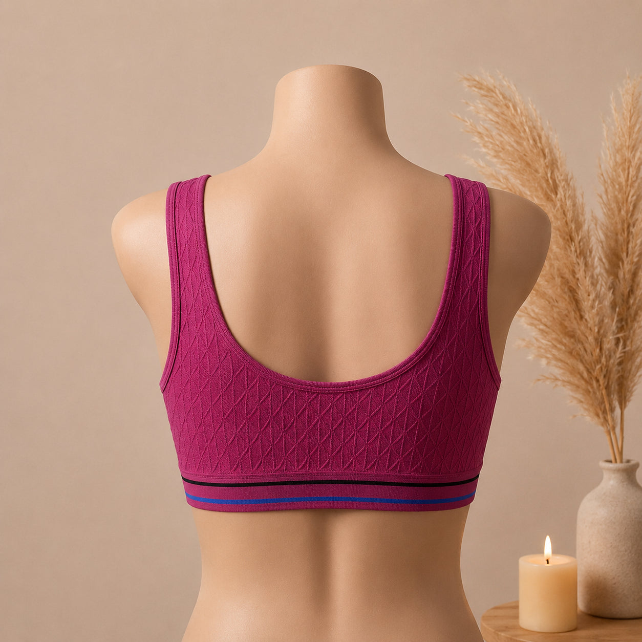 FlexFit Seamless Sports Bra – Supportive Wireless Active Comfort | Haya Secrets