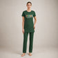 Green Long Shirt Trouser Set Soft, Comfortable & Relaxed Fit | Haya Secrets