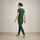 Green Long Shirt Trouser Set Soft, Comfortable & Relaxed Fit | Haya Secrets