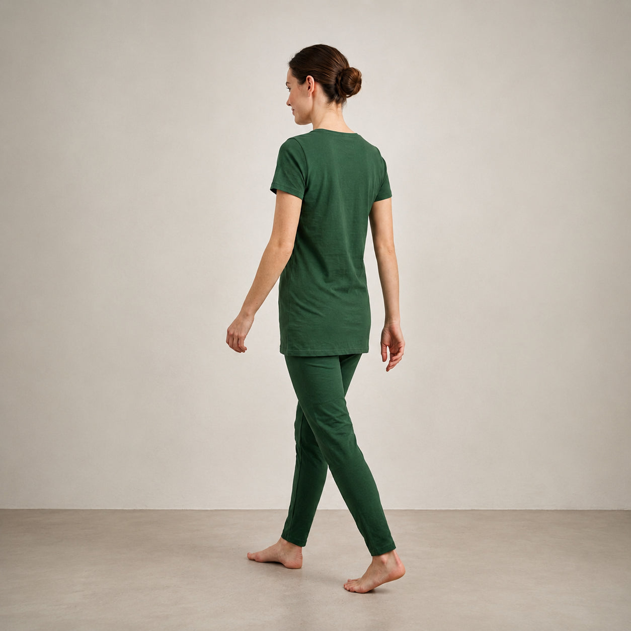 Green Long Shirt Trouser Set Soft, Comfortable & Relaxed Fit | Haya Secrets