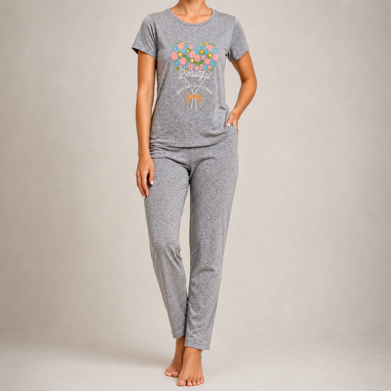 Grey Shirt Trouser Set – Soft, Comfortable & Relaxed Fit | Haya Secrets