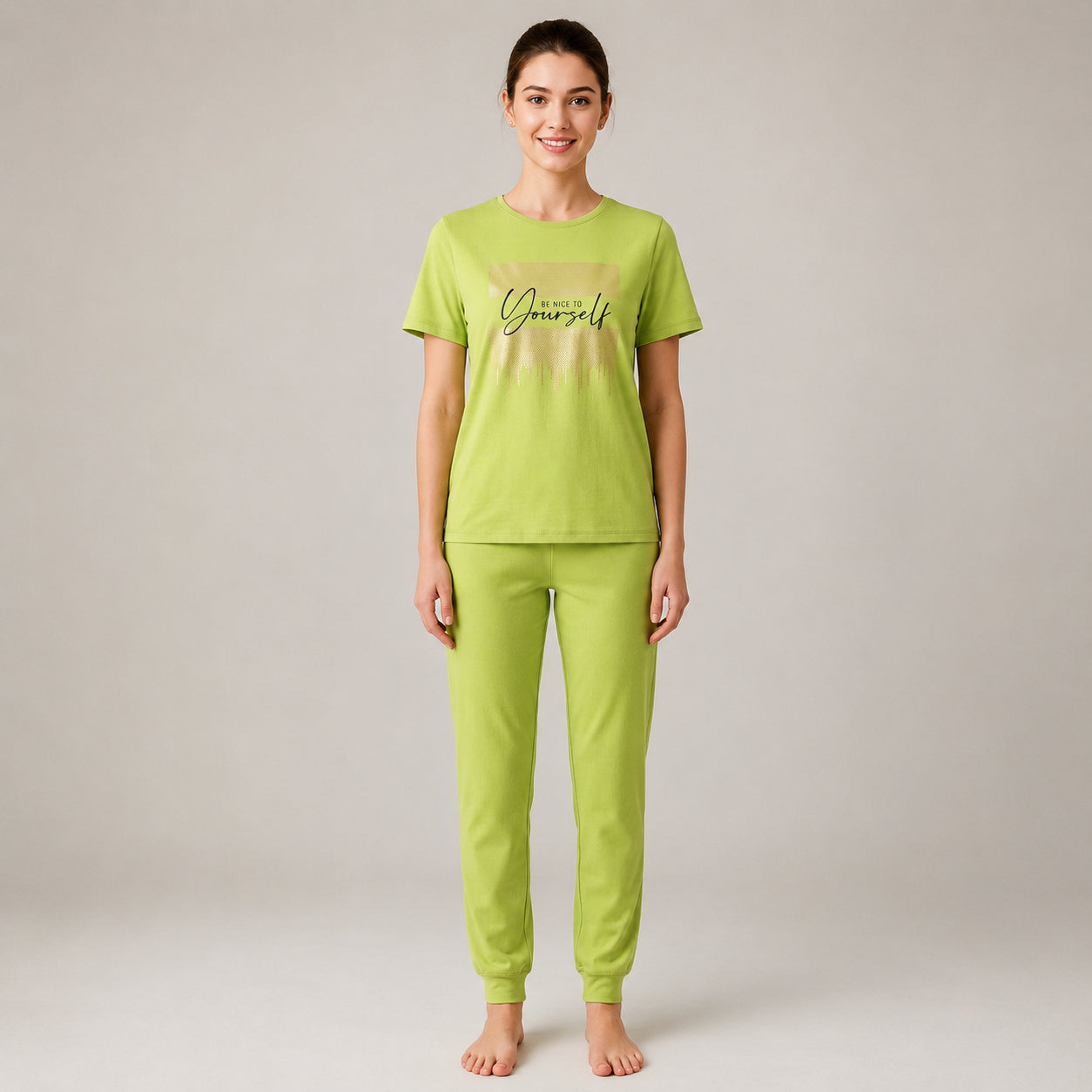 Lime Green Shirt Trouser Set – Soft, Comfortable & Relaxed Fit | Haya Secrets