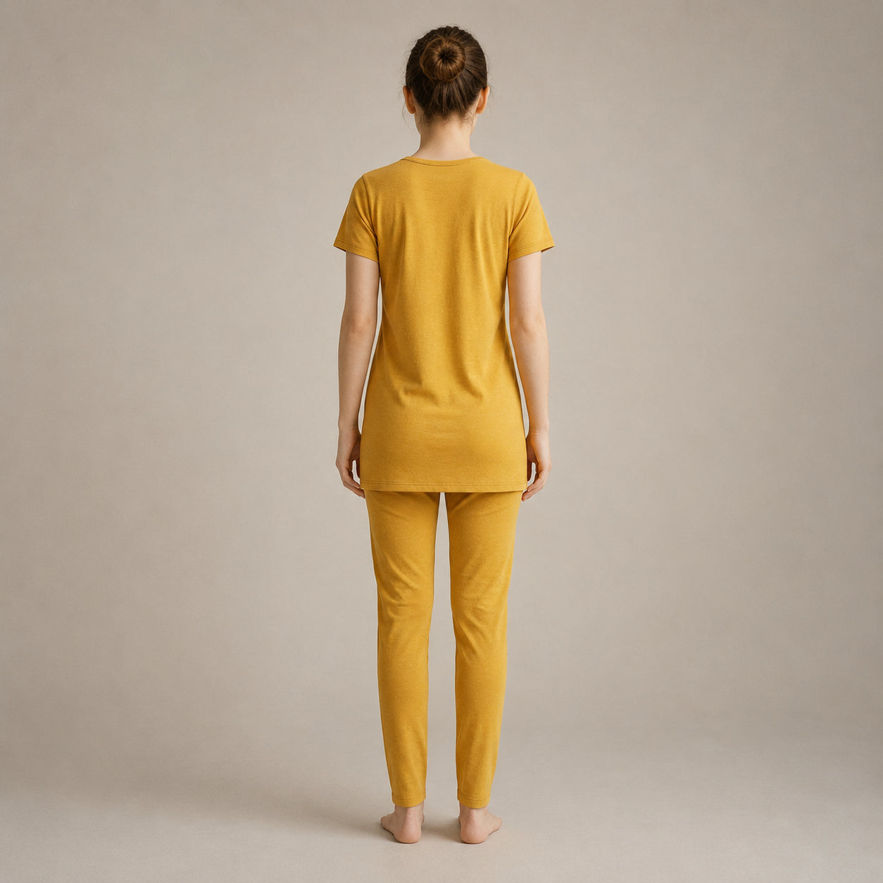 Mustard Long Shirt Trouser Set Soft, Comfortable & Relaxed Fit | Haya Secrets