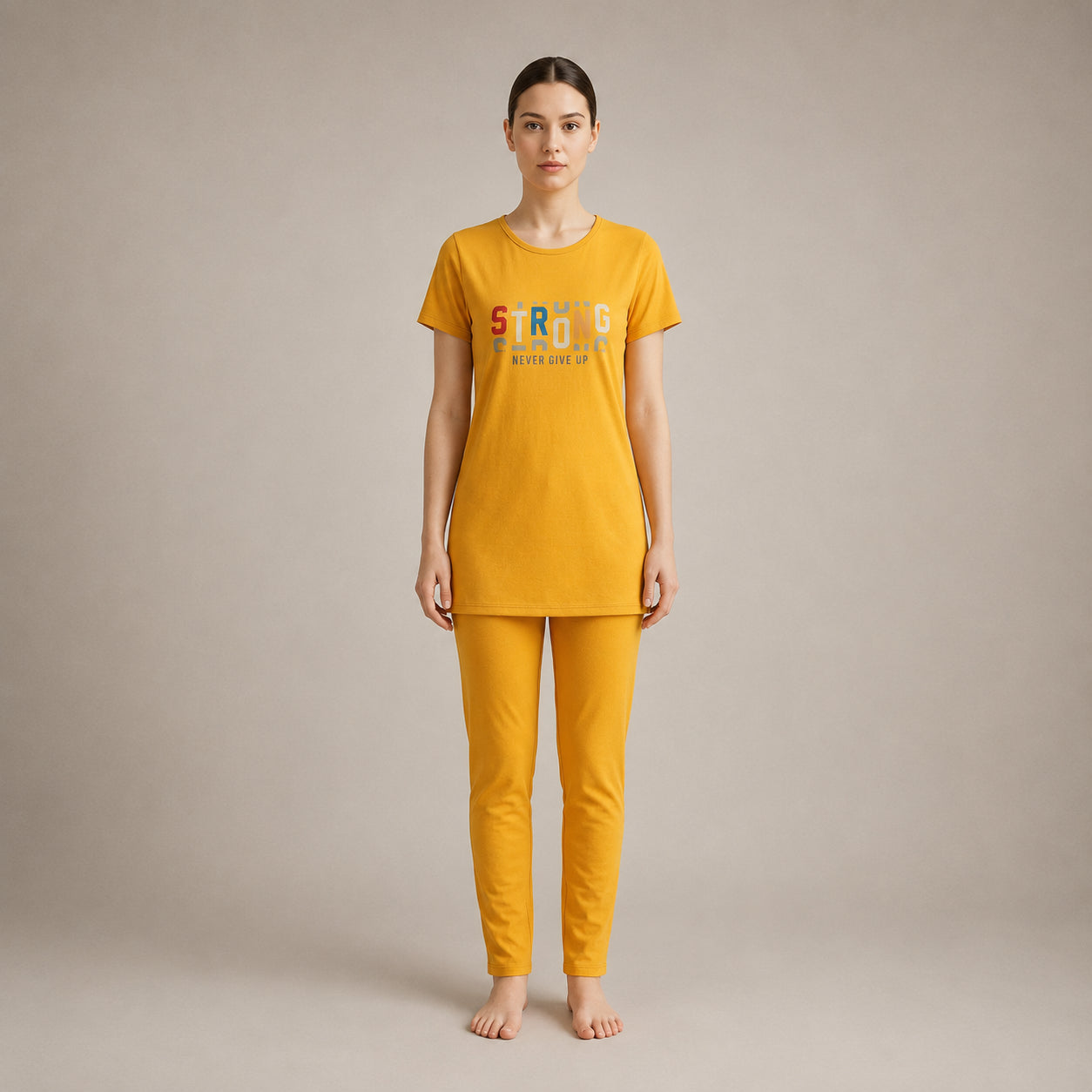 Mustard Long Shirt Trouser Set Soft, Comfortable & Relaxed Fit | Haya Secrets