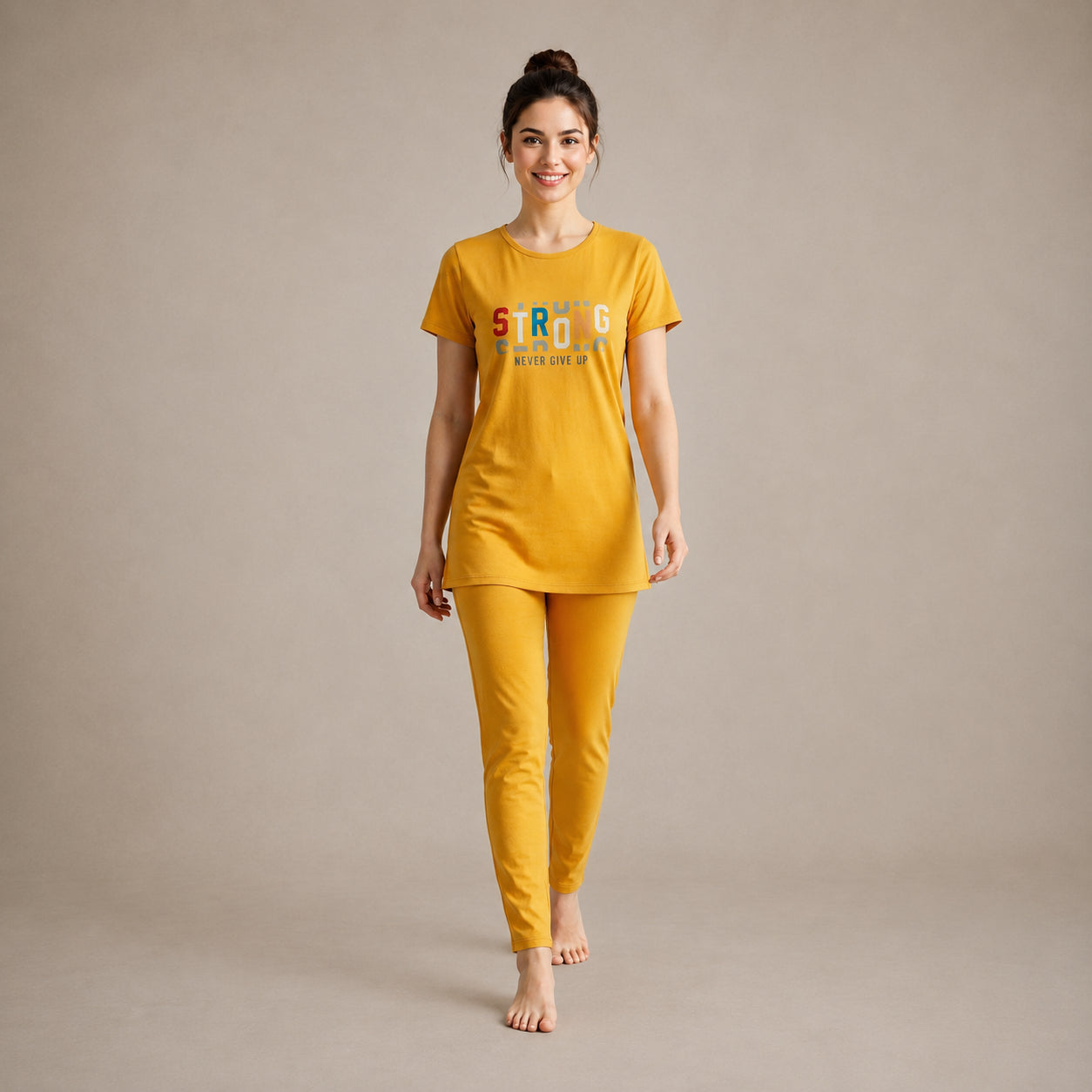 Mustard Long Shirt Trouser Set Soft, Comfortable & Relaxed Fit | Haya Secrets
