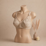 Pure Cotton Embroidered Brassiere Breathable, Soft & All Day Comfort | Haya Secrets