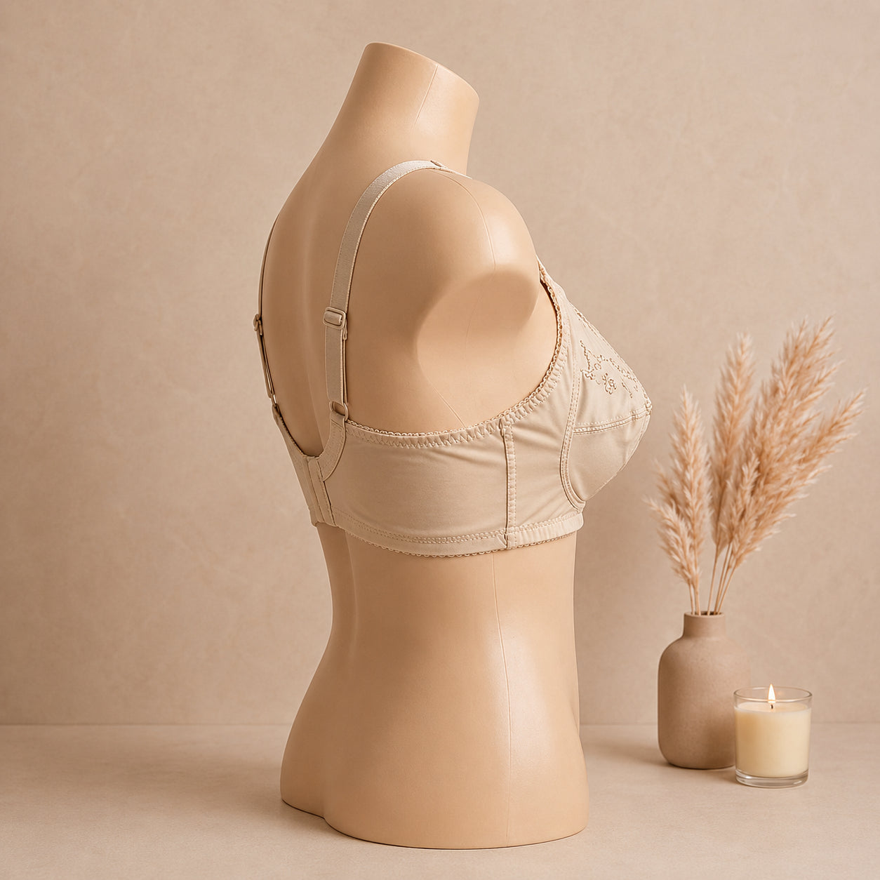 Pure Cotton Embroidered Brassiere Breathable, Soft & All Day Comfort | Haya Secrets