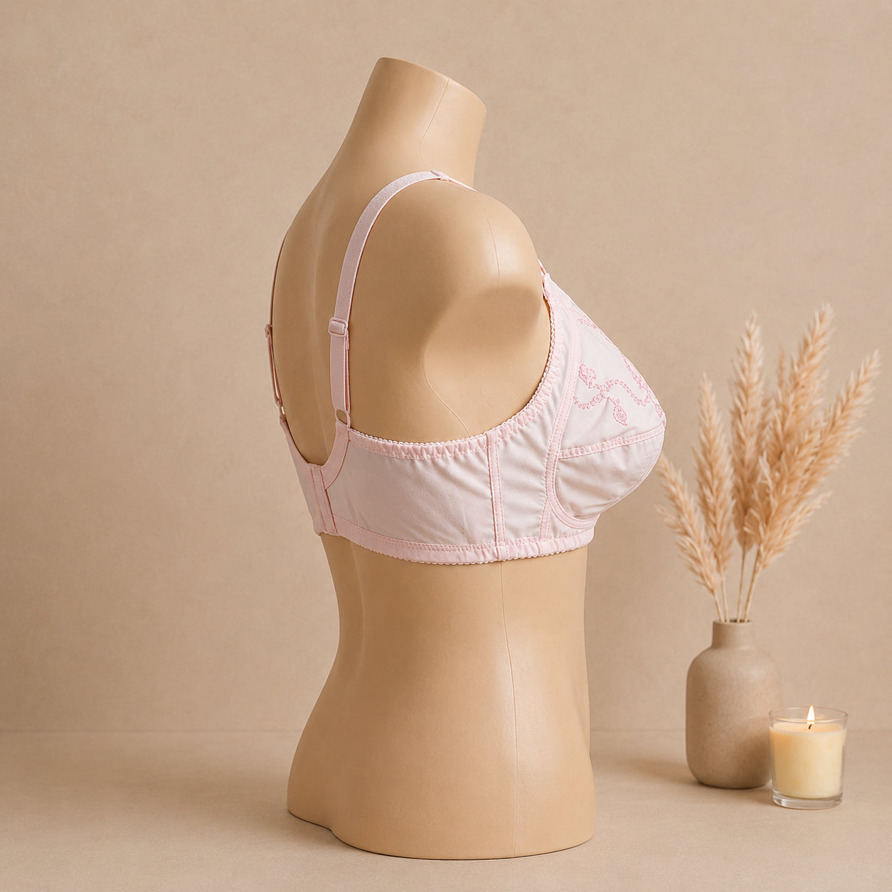 Pure Cotton Embroidered Brassiere Breathable, Soft & All Day Comfort | Haya Secrets