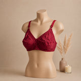 Pure Cotton Embroidered Brassiere Breathable, Soft & All Day Comfort | Haya Secrets