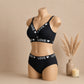Women's Ribbed Love Bralette & Panty Set – Soft Wireless Comfort Lingerie | Haya Secrets