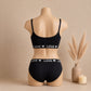 Women's Ribbed Love Bralette & Panty Set – Soft Wireless Comfort Lingerie | Haya Secrets