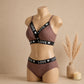 Women's Ribbed Love Bralette & Panty Set – Soft Wireless Comfort Lingerie | Haya Secrets