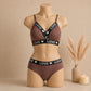 Women's Ribbed Love Bralette & Panty Set – Soft Wireless Comfort Lingerie | Haya Secrets