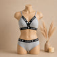 Women's Ribbed Love Bralette & Panty Set – Soft Wireless Comfort Lingerie | Haya Secrets