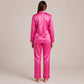 Silk Satin Night Suit Soft Pink, Luxury Feel & Elegant 2-Piece Set | Haya Secrets