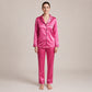 Silk Satin Night Suit Soft Pink, Luxury Feel & Elegant 2-Piece Set | Haya Secrets