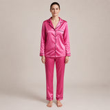 Silk Satin Night Suit Soft Pink, Luxury Feel & Elegant 2-Piece Set | Haya Secrets