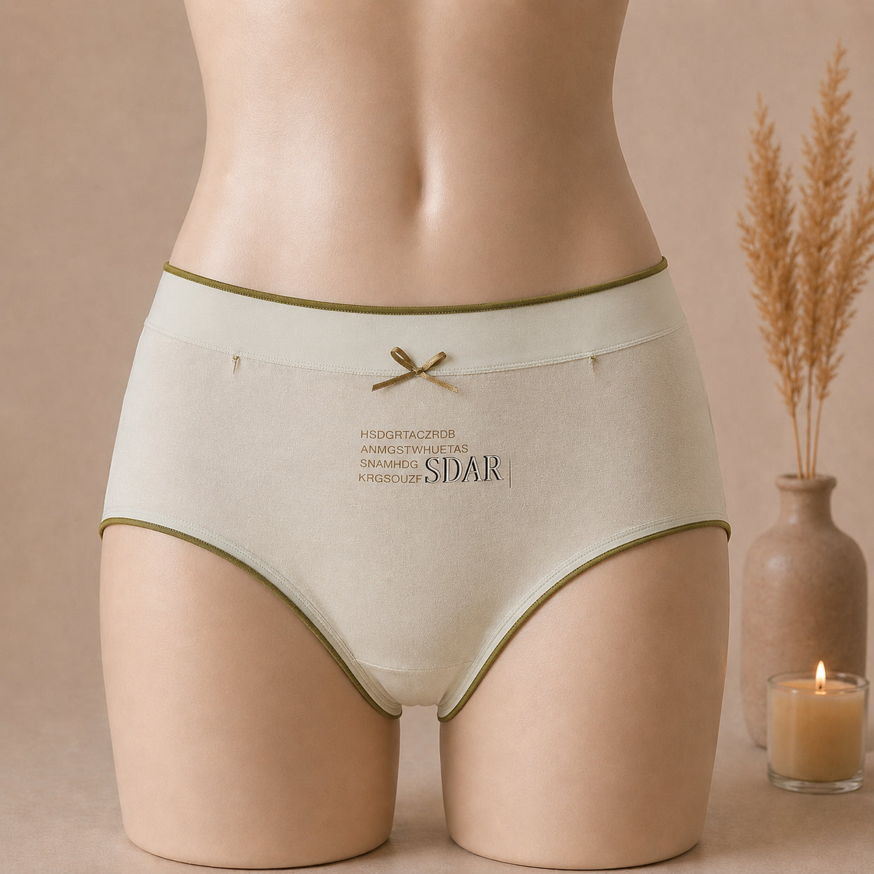 Women's High-Waist Cotton Brief Panty – Soft Full Coverage Everyday Comfort