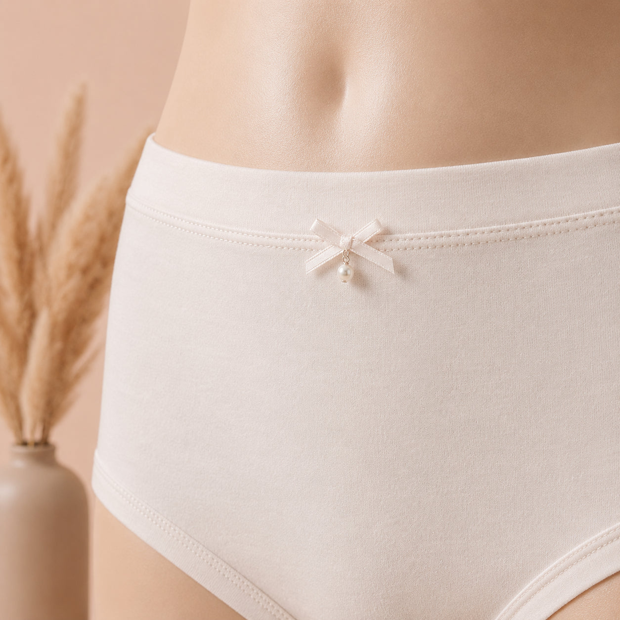Women's High-Waist Cotton Brief Panty – Soft Full Coverage Everyday Comfort | Haya Secrets
