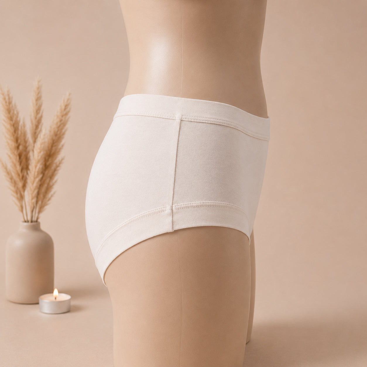 Women's High-Waist Cotton Brief Panty – Soft Full Coverage Everyday Comfort | Haya Secrets