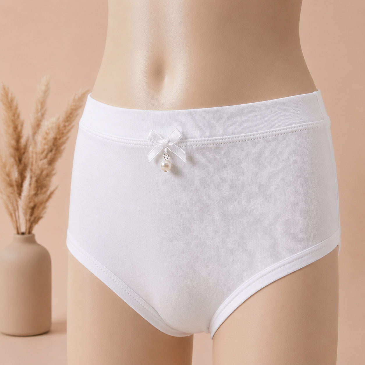 Women's High-Waist Cotton Brief Panty – Soft Full Coverage Everyday Comfort | Haya Secrets
