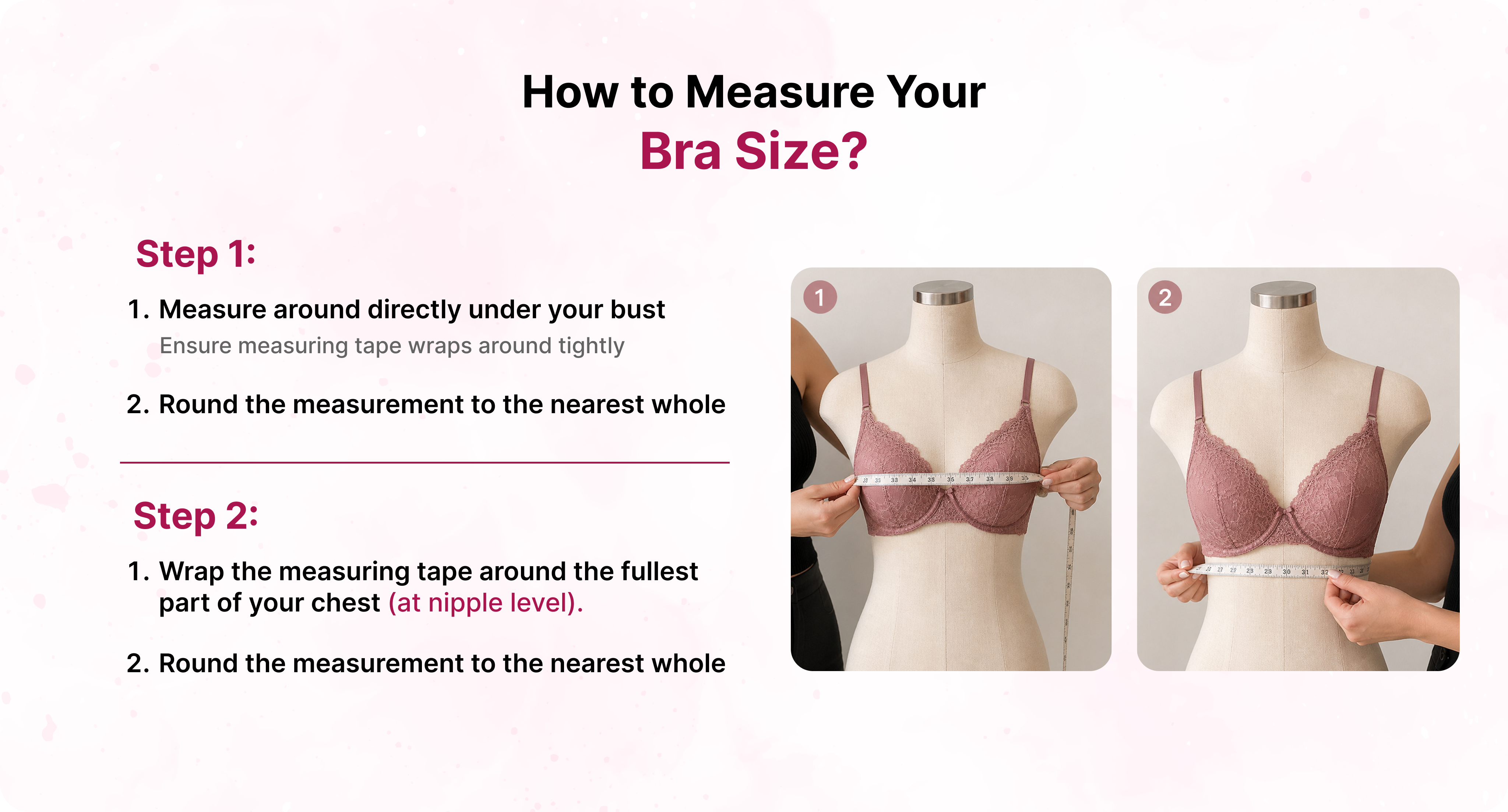 Haya Secrets Bra Size Measurement Diagram